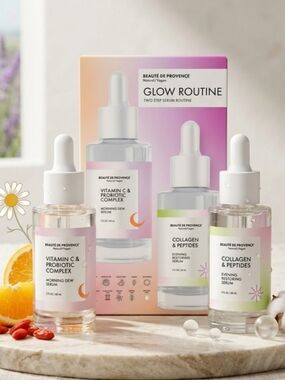 Glow Routine Day & Night Serum Duo – Beauté de Provence (Vegan & Natural).